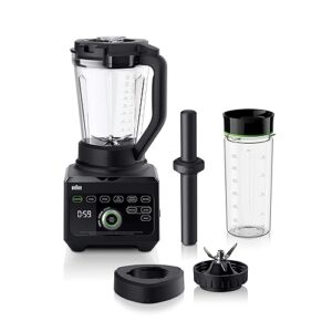 Braun JB9041BK TriForce Pro Power Blender with Smoothie2Go, Black