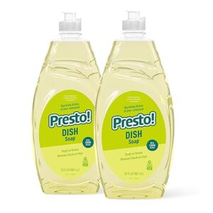 Amazon Brand – Presto! Dish Soap, Lemon Scent, 30 fl oz, Pack of