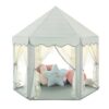 Monobeach Princess Tent Girls Celadon Large Playhouse Kids Castle Play Tent with Star Lights Gift Toy for Children Indoor and Outdoor Games, 55'' x 53'' (DxH)