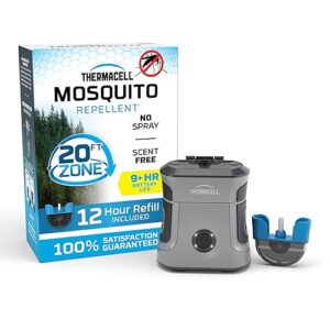 Thermacell Mosquito Repellent Rechargeable Adventure EX-Series EX90; Patio Shield with 9-Hour Battery, Includes 12-Hour Refill, Rubber Armor & Carabiner; Scent Free Bug Spray Alternative
