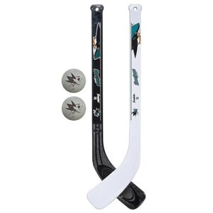 Franklin Sports NHL Mini Hockey Stick Set - NHL Team Knee Hockey Stick and Ball Set - Two Player Stick Set - Great Toy for Kids