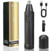 Nose Hair Trimmer for Men Women, USB Rechargeable Electric Ear Nose Hair Trimmer Clipper, Professional IPX7 Waterproof Dual Edge Blades for Easy Cleaning (Black)