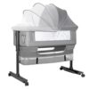 Baby Bassinet, Baby Basinet Bedside Sleeper, Easy to Fold Portable Crib Side Bassinet 2024new Style Girl/boy bassinets(Light Grey)