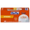 Hefty Strong Tall Kitchen Trash Bags, Unscented, 13 Gallon, 45 Count