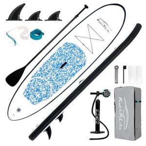 FEATH-R-LITE Inflatable Ultra-Light 10'×30''/10'6''×33'' Stand Up Paddle Board for All Skill Levels with Premium SUP Paddleboard Accessories,Non-Slip Comfort Deck for Youth & Adults