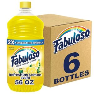 Fabuloso Multi-Purpose Cleaner 2X Concentrated, Refreshing Lemon- 56 fl oz(Pack of 6)