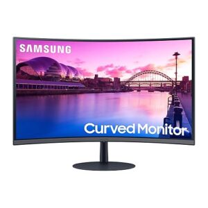 SAMSUNG 27-Inch S39C Series FHD Curved Gaming Monitor, 75Hz, AMD FreeSync, Game Mode, Advanced Eye Comfort, Frameless Display, Built in Speakers, Slim Metal Stand, LS27C392EANXGO, 2023, Black
