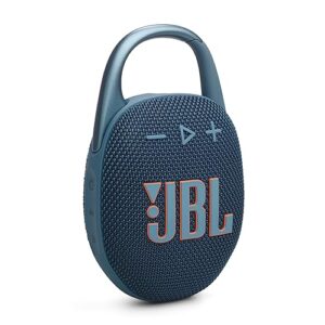JBL Clip 5 - Ultra-Portable, Waterproof & Dustproof Bluetooth Speaker, Big Pro Sound with Punchy bass, Integrated Carabiner, Up to 12 Hours of Play, Made in Part with Recycled Materials (Blue)