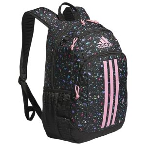 adidas Creator Laptop Backpack for Women and Men, Comfortable and Durable Small Athletic Bag, Speckle Black/Bliss Pink/Black, One Size