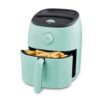 DASH Tasti-Crisp™ Electric Air Fryer Oven, 2.6 Qt., Aqua – Compact Air Fryer for Healthier Food in Minutes, Ideal for Small Spaces - Auto Shut Off, Analog, 1000-Watt