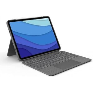 Logitech Combo Touch iPad Pro 11-inch (1st, 2nd, 3rd, 4th gen - 2018, 2020, 2021, 2022) Keyboard Case - Detachable Backlit Keyboard, Click-Anywhere Trackpad - Oxford Gray; USA Layout