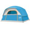 CAMPROS CP Tent 6/8 Person Camping Tents, Waterproof Windproof Family Tent with Top Rainfly, Large Mesh Windows, Double Layer, Easy Set Up, Portable with Carry Bag, for All Seasons