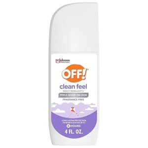 OFF! Clean Feel Insect Repellent Spritz with 20% Picaridin, Bug Spray with Long Lasting Protection from Mosquitoes, Feels Good on Skin, 4 oz