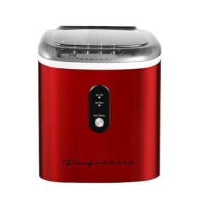 Frigidaire EFIC103 Ice Maker Machine Heavy Duty, 26lb Ice per Day, Red Stainless Steel