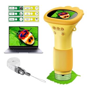 Kids Microscope Pocket Microscope -1000X Portable Microscope for Kid | Photo and Video Mini Microscopes | 2'' Digital Little Scientist Microscopes for 3-10 Age Years Old Boys Girls Toys Gifts