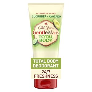 Old Spice Whole Body Deodorant Cream for Men, Aluminum Free, Cucumber + Avocado Scent, 24/7 Odor Protection, 24/7 Lasting Freshness, Dermatologist Tested, Gentle on Skin, Safe to Use All Over, 3.0 oz