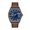 Diesel Scraper Men's Watch with Stainless Steel Bracelet or Leather Band