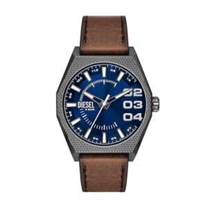 Diesel Scraper Men's Watch with Stainless Steel Bracelet or Leather Band