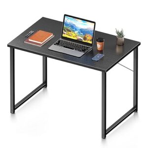 Coleshome 32 Inch Computer Desk, Modern Simple Style Desk for Home Office, Study Student Writing Desk, Black