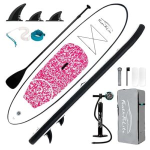 FEATH-R-LITE Inflatable Ultra-Light 10'×30''/10'6''×33'' Stand Up Paddle Board for All Skill Levels with Premium SUP Paddleboard Accessories,Non-Slip Comfort Deck for Youth & Adults