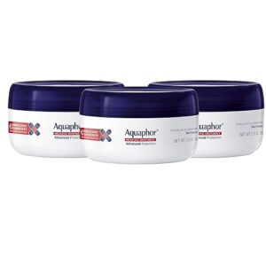 Aquaphor Healing Ointment - Skin Protectant for Dry Cracked Skin - Hands, Heels, Elbows - 2.8 oz Jar (Pack of 3)