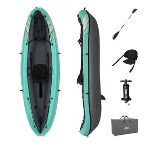 Bestway Hydro Force Inflatable Kayak Set | Includes Seat, Paddle, Hand Pump, Storage Carry Bag | Great for Adults, Kids and Families
