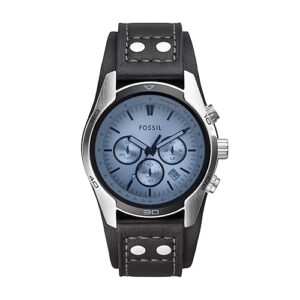 Fossil Men's Coachman Quartz Stainless Steel and Leather Chronograph Watch