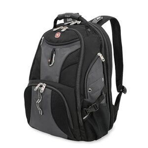 SwissGear 1900 Scansmart TSA 17 Laptop Backpack, Grey/Black, 19-Inch