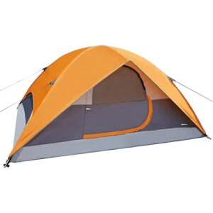 Amazon Basics Camping Tent, 3-Season Dome Design with Rainfly