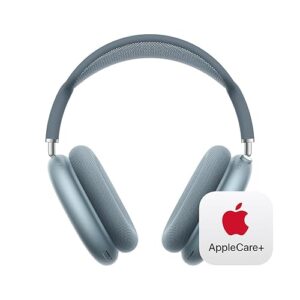 Apple AirPods Max Wireless Over-Ear Headphones, Pro-Level Active Noise Cancellation, Transparency Mode, Personalized Spatial Audio - Blue with AppleCare+ (2 Years)