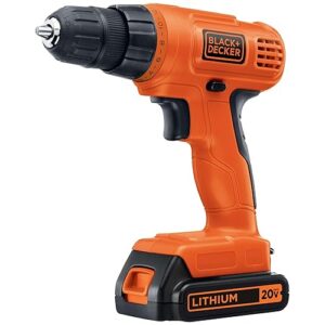 BLACK+DECKER 20V MAX POWERCONNECT Power Drill Cordless Drill Driver Electric Screwdriver with 30 Piece Bit Set and Drivers Kit, Battery and Charger Included (LD120VA)