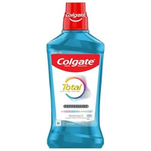 Colgate Total Advanced Pro-Shield Alcohol Free Mouthwash, Antibacterial Formula, Peppermint Blast, 33.8 Ounce