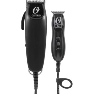 Oster Professional Combo Hair Cutting Kit Including Craftsman Adjustable Mag Clipper & Ace Mini Trimmer T Blade Clipper Finisher