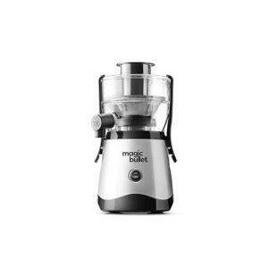 Magic Bullet® Mini Juicer, Countertop Space-Saving, 2" Feed Chute for Fruits and Vegetables, 400W, Compact Design, Black/Silver, MBJ10100