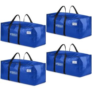 ClearSpace Extra Heavy Duty Moving Bags with Zipper, 4 Pack – Extra Large Storage Bags for Clothes, Moving Boxes or Packing for Organization - Clothing Storage with Carrying Handles