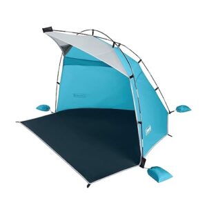 Coleman Skyshade Large Portable Sun Shelter, Easy Setup with Pre-Attached Poles, Canopy Provides Cover from Sand & Sun, Great for Beach, Park, Tailgating, Camping, Backyard & More