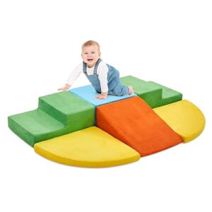 6 Pieces Climbing Toys for Toddlers, Climb & Crawl Soft Foam Block Activity Play Set, Foam Play Gym Climbing Blocks, Toddler Climbing Toy Indoor, Soft Foam Toys for Kids Crawling and Sliding