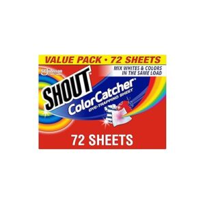 Shout Color Catchers for Laundry, Allow Mixed Washes, Prevents Color Runs and Maintains Original Clothing, 72 Count