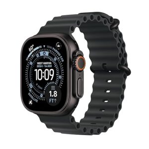 Apple Watch Ultra 3 [GPS + Cellular 49mm] Running & Multisport Smartwatch w/Rugged Titanium Case w/Black Ocean Band. Satellite Communications, Advanced Health & Fitness Tracking