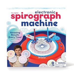 Spirograph Electric Machine - Arts and Crafts, Kids Toys, Art Supplies, Craft Supplies, Drawing Kit, Spiral Art, Classic Gear Design Kit, Case, Pens, Design Sheet Included, Ages 8+