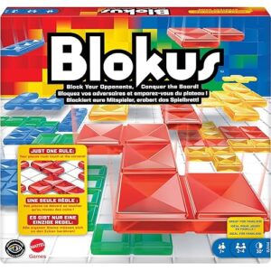 Mattel Games Blokus Strategy Board Game for Kids & Families with Color Blind Accessible Pieces & Just One Rule